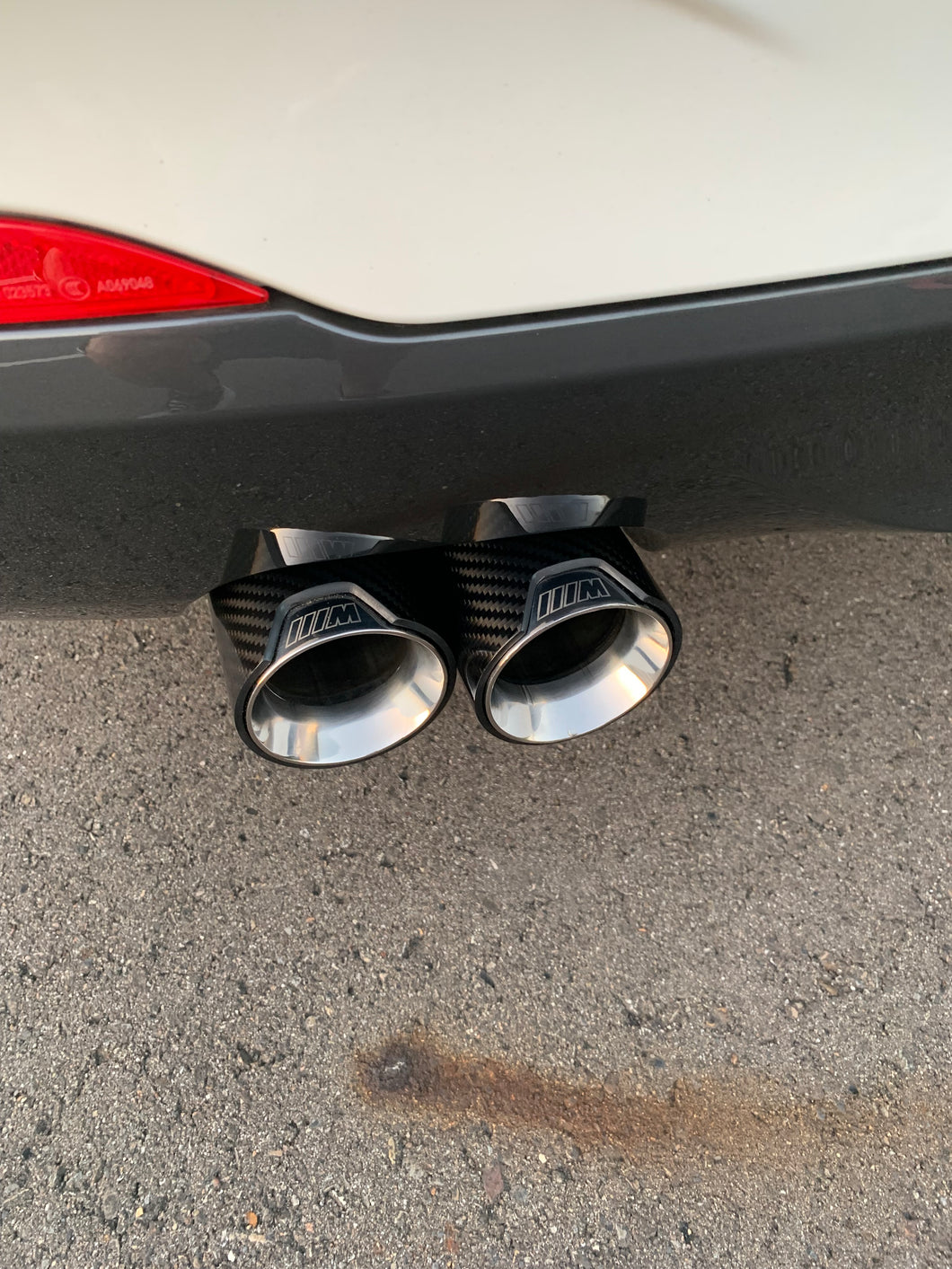 Pair of Silver BMW Exhaust tips for BMW's with a twin exit