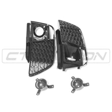 Load image into Gallery viewer, AUDI Q5 SQ5 2016-2020 ALL BLACK FOG LIGHT SURROUND
