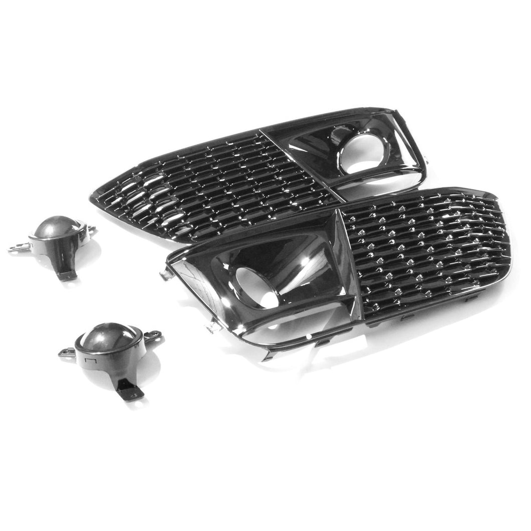 AUDI Q5 SQ5 2016-2020 ALL BLACK FOG LIGHT SURROUND