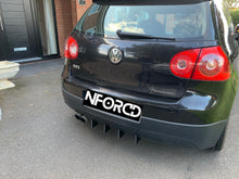 Load image into Gallery viewer, Rear Bumper Diffuser 4 Fin Spoiler For VW Golf MK5 GTI GTD 2010-14
