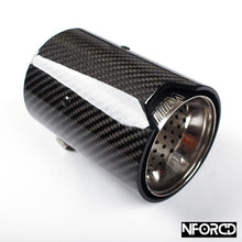 Load image into Gallery viewer, BMW M Performance Exhaust tips Carbon Fiber - Silver
