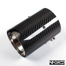 Load image into Gallery viewer, BMW M Performance Exhaust tips Carbon Fiber - Silver
