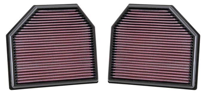 K&N 33-2488 High-Flow Washable Reusable Replacement Air Filter Set for BMW M2 Competition F87, M3 F80, M4 F82 F83, M5 F10, M6 F06 F12 F13 (S55/S63) Drop-In Performance Panel Filters