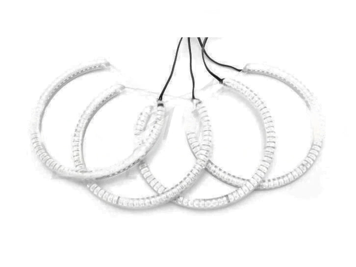 LUX BMW E46 LED Angel Eyes Halo Rings Kit (1999-2006 3 Series Coupe, Sedan, Convertible, M3) - 7000K Xenon White, Plug & Play, Halogen & Xenon Headlights, OEM-Plus Upgrade