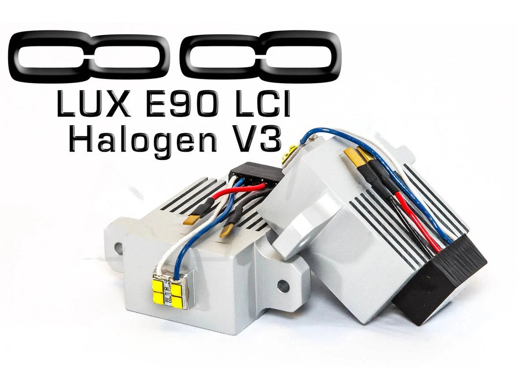 LUX BMW E90 LCI HALOGEN V3 Angel Eyes