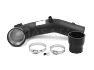 Masata BMW N55 Aluminium Chargepipe Upgrade for 535i & 640i - F10 F11 F07 F06 F12 F13 | Direct-Fit Boost Pipe w/ 1/8 NPT Meth Bung | MST0007