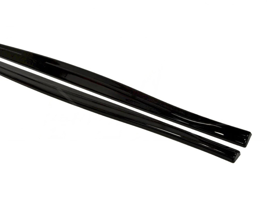 Maxton Design V.1 M-Power Side Skirt Extensions/Diffusers for BMW 1 Series F20 F21 LCI (2015-2019) M135i M140i - Gloss Black, Carbon Look, Textured