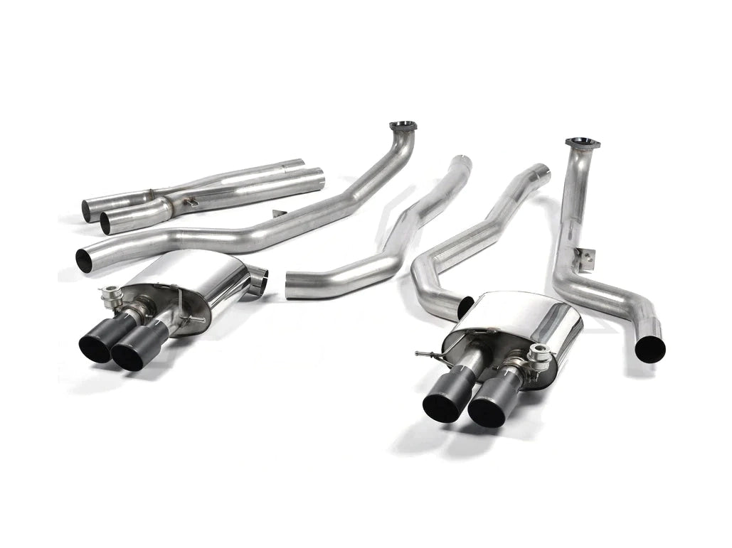 Milltek Sport Performance Cat-Back Exhaust System for BMW M5 (F10) Saloon 2011+ – TwinPower Turbo V8, Valved OEM Control, 3.0in T304 Stainless X-Pipe – Quad 90mm GT90 Tips