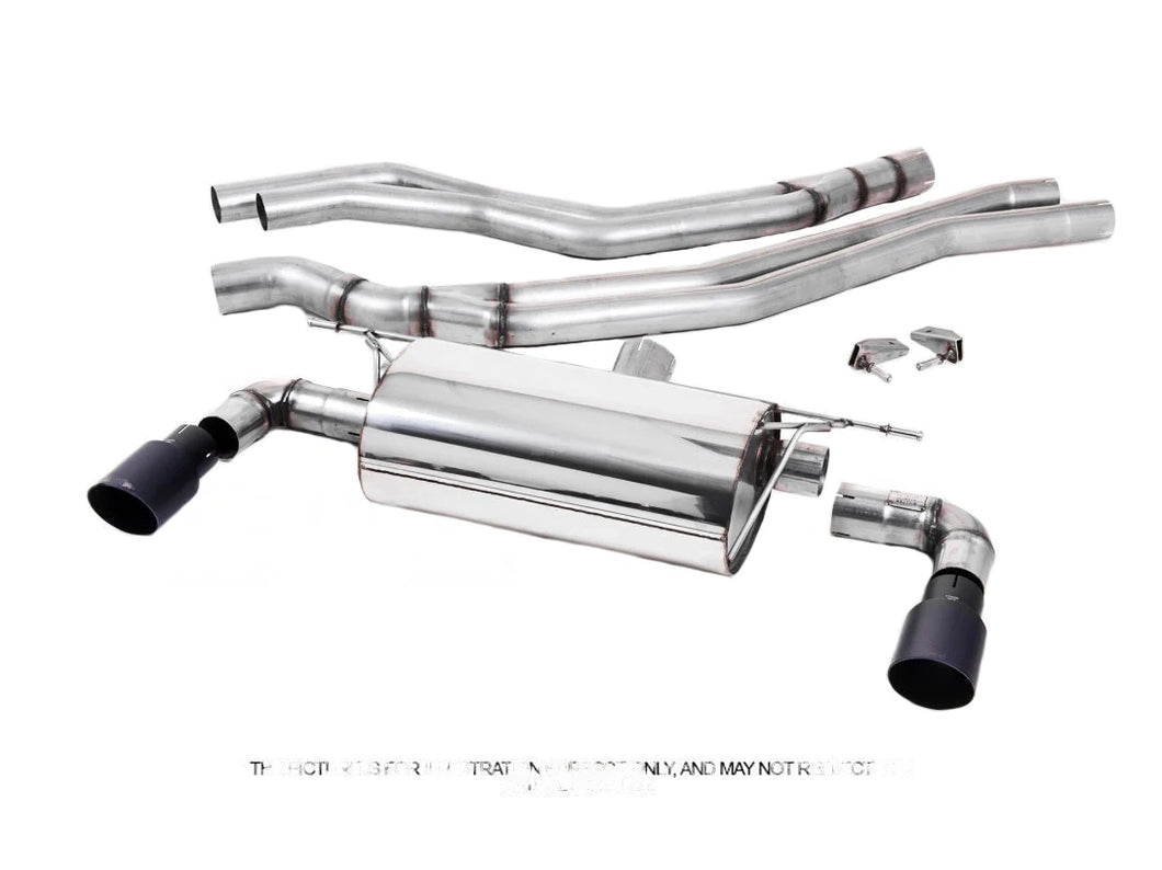 Milltek Sport Performance Cat-Back Exhaust System for BMW 1 Series M135i (F20/F21, N55, 2012+) - 3in/76mm Stainless, Unvalved, GT90 Twin 90mm Tips