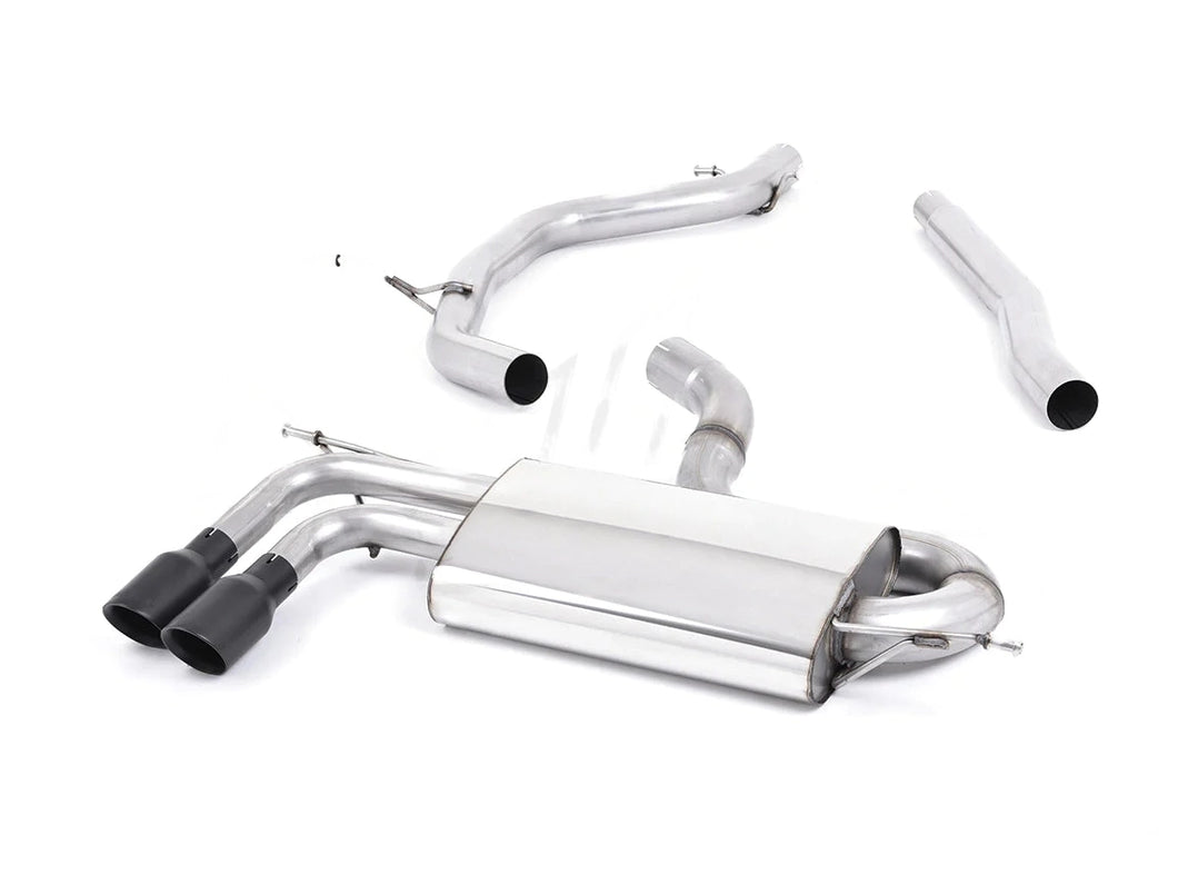 Milltek Sport DPF-Back Exhaust System - Volkswagen Golf Mk6 GTD 2.0 TDI, Audi A3 8P 2.0 TDI, VW Scirocco 2.0 TDI - Non-Resonated, Twin Exit Tips (Black/Polished/Titanium) - 2.75in - SSXAU566