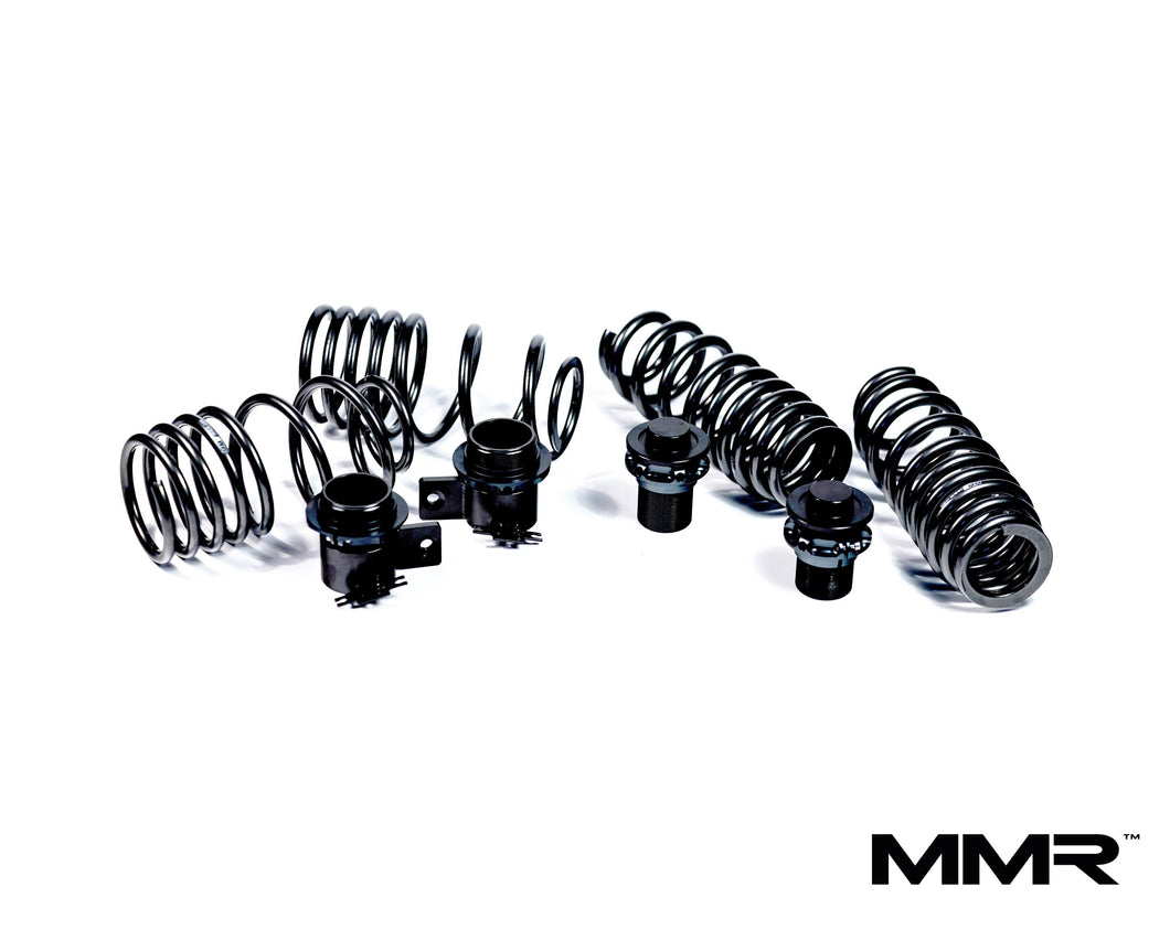 MMR Performance Height Adjustable Lowering Springs (HAS) Kit for BMW G8x – G80 M3, G82 M4, G87 M2 – Adaptive M Compatible Progressive Springs – Front 20–45mm, Rear 10–35mm – Coilover Alternative