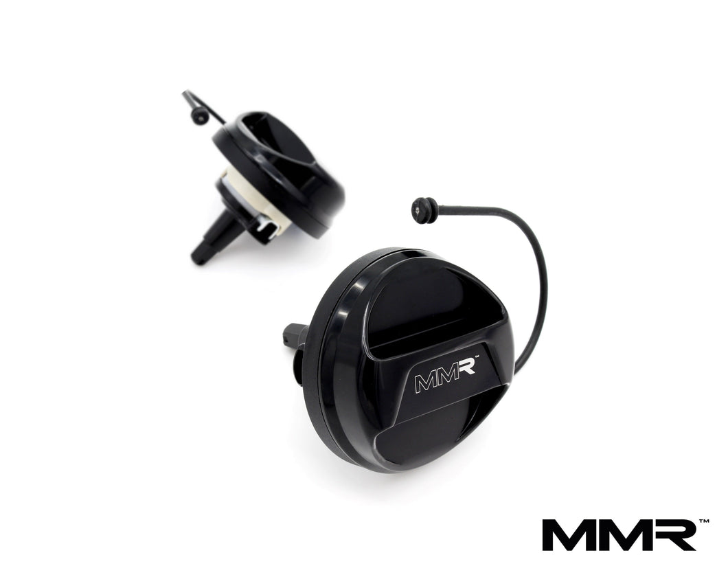 MMR Performance Billet Fuel Filler Cap for BMW Mini Cooper, Cooper S, JCW (F54 F55 F56 F57 F60 R55 R56 R57 R58 R59) – Gloss Black Anodised CNC 6061 Aluminium Petrol Cap Replacement
