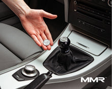 Load image into Gallery viewer, MMR Performance Weighted Billet Gear Shift Knob for BMW 6-Speed Manual - 300g CNC Machined Aluminium, Black Anodised, Includes 6-Speed/Logo Top - Fits All BMW 6MT Models
