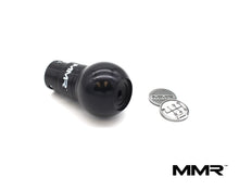 Load image into Gallery viewer, MMR Performance Weighted Billet Gear Shift Knob for BMW 6-Speed Manual - 300g CNC Machined Aluminium, Black Anodised, Includes 6-Speed/Logo Top - Fits All BMW 6MT Models
