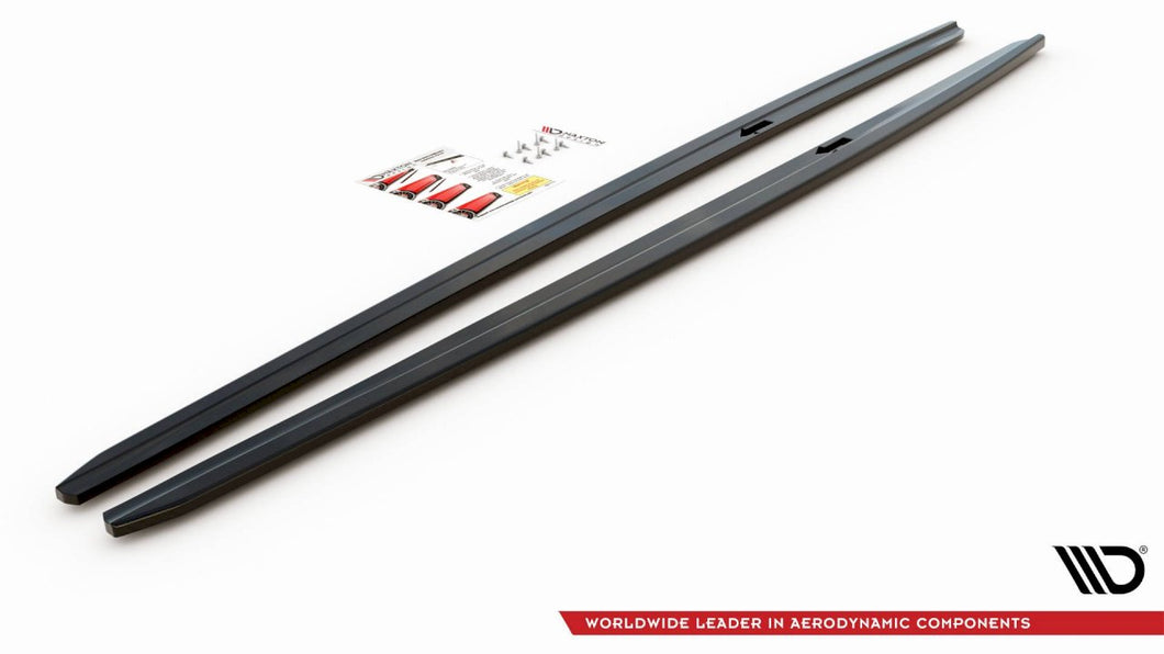 Maxton Design V.2 Side Skirt Diffusers / Extensions for BMW 5 Series F10 F11 (2011–2017) M Sport – Fits 520d 528i 530d 535d 535i 550i M550d & M5 – Gloss Black, Carbon Look or Textured