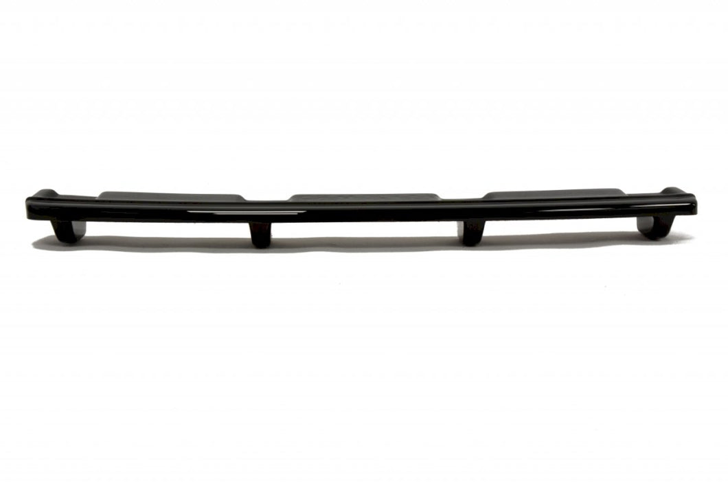 Maxton Design BMW 1 Series F20 F21 ABS Central Rear Splitter with Vertical Bars (Rear Diffuser Style) Fits 2011-2019 inc. M135i & M140i - Gloss Black/Carbon Look/Textured