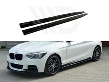 Load image into Gallery viewer, Maxton Design BMW 1 Series F20 F21 Pre-LCI M-Power Side Skirt Diffusers / Splitters / Extensions - 114i 116i 120i 125i - Gloss Black, Textured Black or Carbon Look
