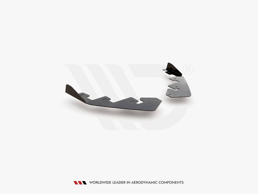 Maxton Design Front Splitter Flaps/Canards for BMW 1 Series F20 M135i/M135ix (2011-2015) - Gloss Black | Fits with Maxton BM1F20MCNC-FD1 Splitter | Part BM1F20MCNC-FSF1