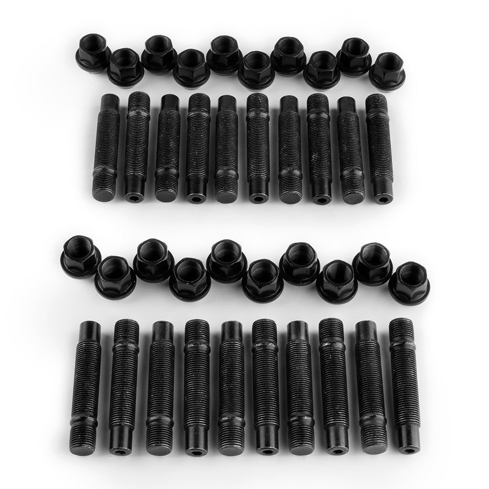 Millway Motorsport M14x1.25 90mm Extended Wheel Stud Kit for BMW - Bolt-to-Stud Conversion, 25mm Spacer Compatible, Set of 20 | AWS-14-90-X20