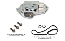 Load image into Gallery viewer, Mosselman MSL N54 85C Oil Thermostat for BMW 1M, 135i, 335i &amp; Z4 35i (E82 E90 E92 E93 E89) - Billet Plug-and-Play Upgrade
