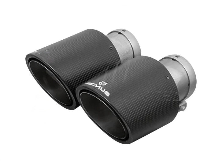 Remus Carbon Fibre 102mm Exhaust Tips Tailpipes Pair, Titanium Inner, for BMW M240i F22 F23 and 6 Series E63 E64 645Ci 650Ci