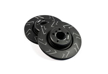 Load image into Gallery viewer, MMR Performance Rear Brake Discs/Rotors 345mm x 24mm – BMW 1/2/3/4 Series F20 F21 F22 F23 F30 F31 F32 F33 (F2x/F3x) M Sport Blue Calipers – Grooved High-Carbon Two-P
