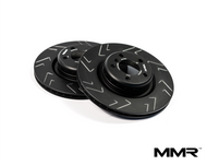 MMR Performance Rear Brake Discs/Rotors 345mm x 24mm – BMW 1/2/3/4 Series F20 F21 F22 F23 F30 F31 F32 F33 (F2x/F3x) M Sport Blue Calipers – Grooved High-Carbon Two-P