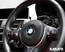 Load image into Gallery viewer, BMW E &amp; F Series Paddle Shifters - Billet Aluminium Extended Replacement Gear Shift Paddles | CNC T-6061 | Fits M Performance Steering Wheel (Gen 1 &amp; Gen 2) | Titanium Silver or Dark Anthracite Grey
