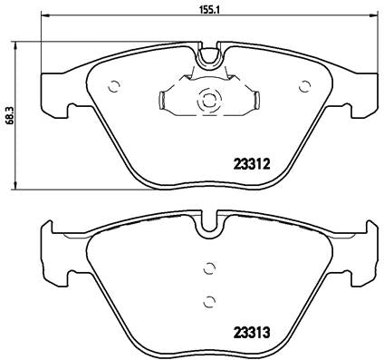 Bosch 0986424651 Brake Pad Set for BMW 5 Series E60/E61 (ATE Calipers) | 0 986 424 651 BP367 | Mounting Manual Included | Fits 525i 525d 530i 530d