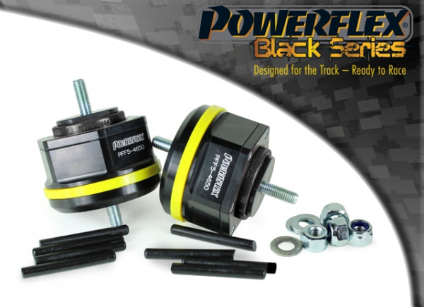 Powerflex Black Series Engine Mounts PFF5-4650BLK - BMW M3 E90 E91 E92 E93 (2005-2013) & Z4/Z4M E85 E86 (2006-2009) - Uprated Performance OEM Replacement Pair