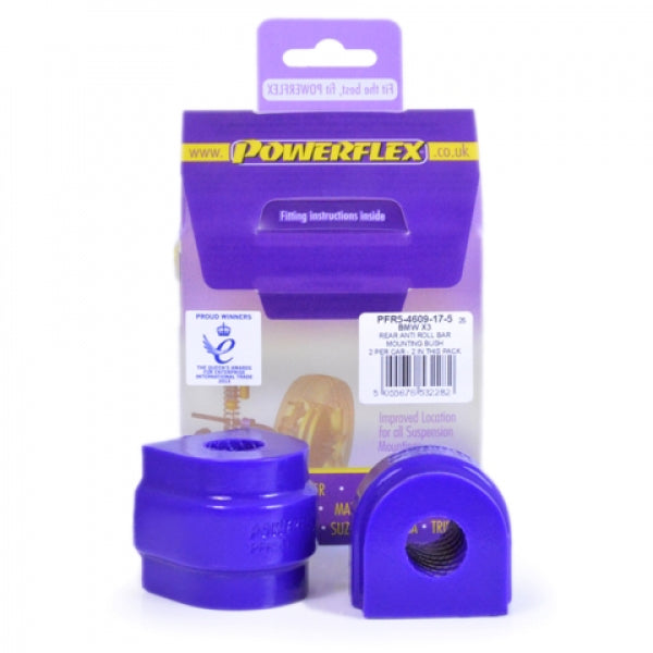 Powerflex Rear Anti-Roll Bar Bushes 17.5mm for BMW X3 E83 2003–2010 | Polyurethane ARB/Sway/Stabilizer/Stabiliser Bushings | Road Series | PFR5-4609-17.5 | OEM 33503404616
