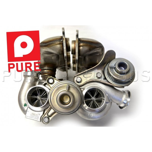 BMW N54 Pure Turbos Stage 2 V2 Hybrid Turbos - 600-700 WHP Stock-Location Bolt-On Upgrade for 135i, 335i & 1M