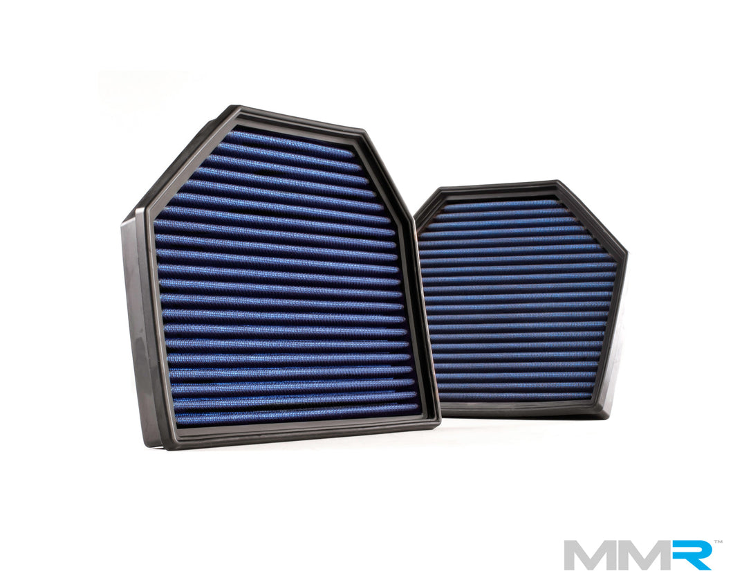 MMR Performance High-Flow Cotton Panel Air Filters (Pair) for BMW S55 & S63 Engines – M2 Competition F87, M3 F80, M4 F82/F83, M5 F10, M6 F12/F13 – Washable Reusable Drop-In