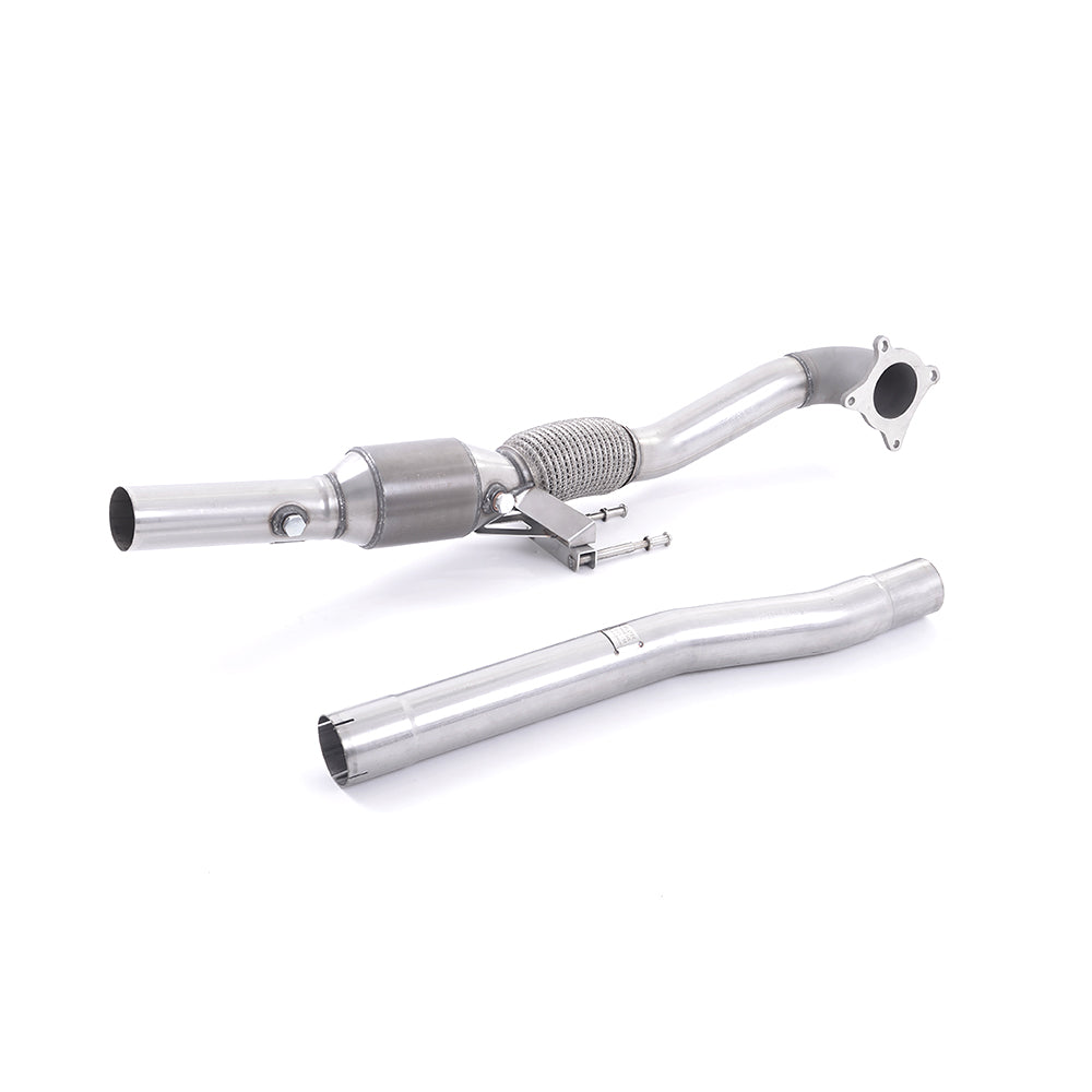 MillTek Audi VW Cast Downpipe with HJS High Flow Sports Cat (A3, S3 8P & MK5,MK6 Golf R, GTI)