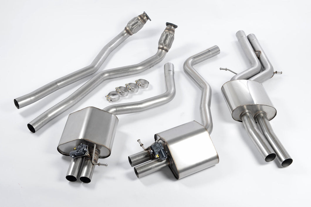 MillTek Audi C7 Non-Resonated Cat-Back Exhaust (RS6 & RS7)