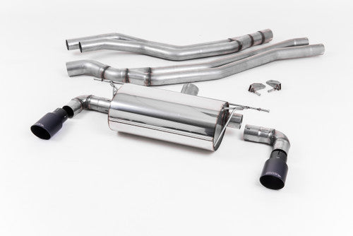 Milltek Sport Resonated Cat-Back Exhaust with Cerakote Black GT-90 Tips for BMW M140i F20/F21 LCI (3 & 5 Door) 2015+ - T304 Stainless Steel, No Drone Performance