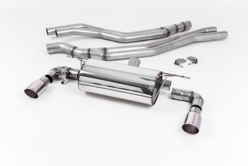 Milltek Sport Cat-Back Performance Exhaust - Race Non-Resonated, Polished GT-90 Tips - BMW M140i F20/F21 LCI (2015+) 3 & 5 Door