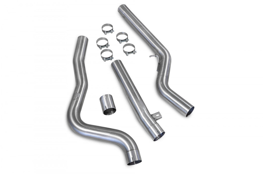 Scorpion Exhaust Midpipe for BMW M140i/M240i (F20 F21 F22 F23) – GPF/OPF & Resonator Delete, 80mm Stainless, Fits OE Back Box – SBMP086