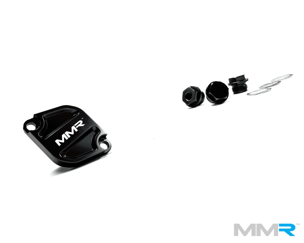 BMW N55 N54 S55 Billet Oil Thermostat Cover Set – MMR Performance (Anodised Black) – Optional 1/8 NPT Port – Fits 135i 1M M135i M235i 335i 435i M3 M4 2007–2019