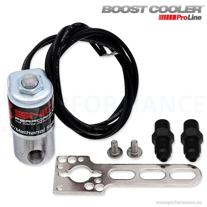 Snow Performance Boost Cooler ProLine Water Methanol Injection Solenoid Upgrade - High-Flow Stainless Anti-Siphon Valve, 1/8 NPT Ports, 4AN Fittings, Universal WMI, SP30105PRO