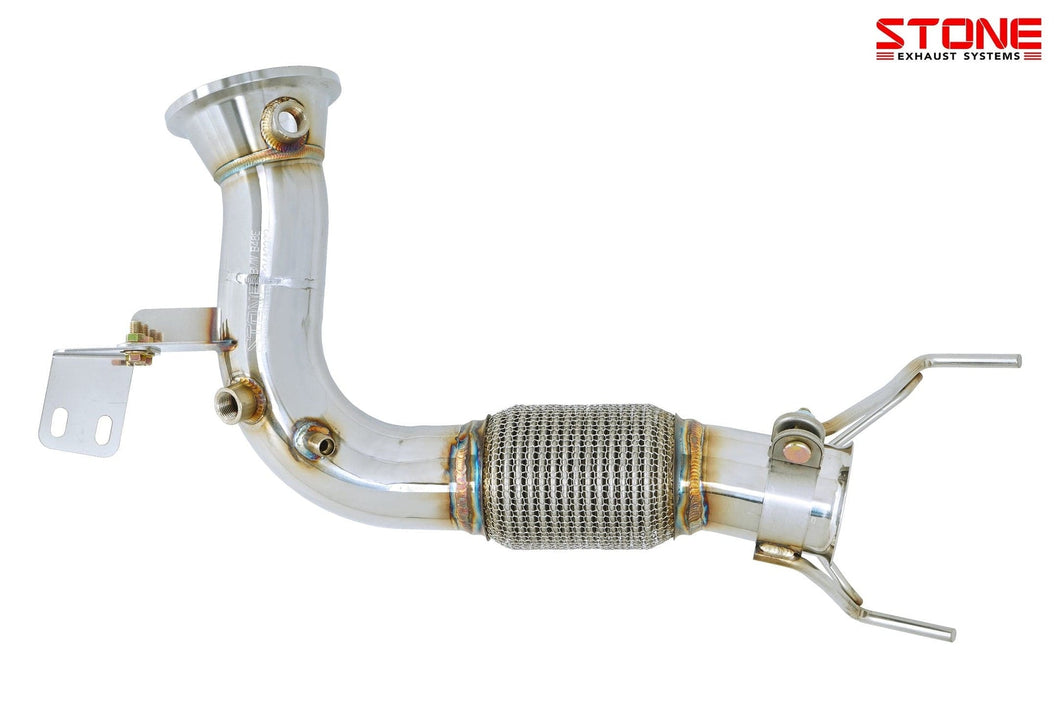 Stone Exhaust Catless/Decat Downpipe for BMW & MINI B48/B48E (F39 F40 F44 F45 F46 F55 F56 F60) - M135i xDrive, M235i xDrive, 220i, X2 20i/28i, Cooper S, Countryman - OPF & Non-OPF Compatible