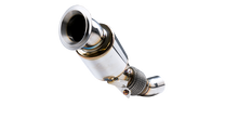 Load image into Gallery viewer, Stone Exhaust Eddy Catalytic High-Flow Catted Downpipe for BMW N20 F20 F21 F22 F23 F30 F31 F32 F33 F36 (120i, 220i, 228i, 320i, 328i, 420i, 428i) - 3-inch SUS304, Euro 6 MOT Friendly, Bolt-On
