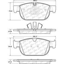 Load image into Gallery viewer, StopTech Posi Quiet Semi-Metallic Brake Pads for Volvo S90 (2016+) &amp; XC90 (2014+) - Low Noise, OE Fit, Daily Use - 104.18650
