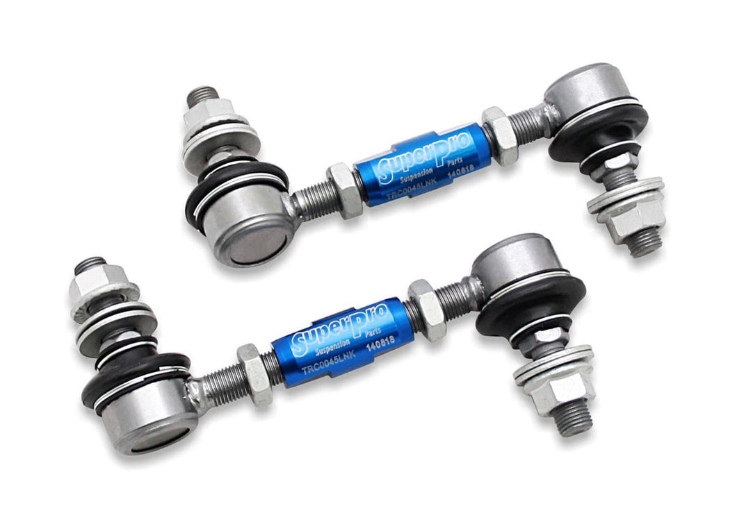 SuperPro TRC1045A Adjustable Rear Anti-Roll/Sway Bar Drop Link Kit (Pair) for Audi C4 A6/100; BMW 1/2/3/4 Series F20–F36, M3/M4 F80–F83 & X3 E83; Honda CR‑V MK1; Hyundai Lantra J‑2/Elantra XD