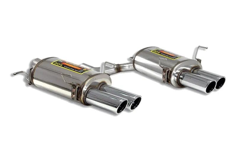 Supersprint BMW E60 M5 S85 V10 Axle-Back Rear Exhaust Silencers (Mufflers) - Performance Back Box Upgrade, Direct-Fit Pair, 2003-2009 (988706-988736)