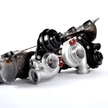 Load image into Gallery viewer, TTE600 BMW N54 Hybrid Twin Turbo Upgrade by TheTurboEngineers - 135i, 335i, 535i, Z4 35i (E82 E90 E92 E60), Plug-and-Play Stock Location, 600+ HP, Billet Compressor, 9-Blade Turbine, Upgraded Wastegate
