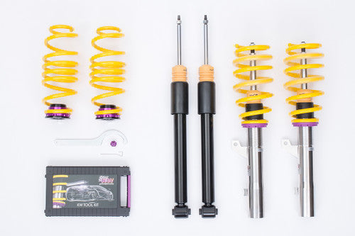 KW Variant 2 (V2) Coilovers for BMW 5 Series (F10 F11) Saloon/Sedan 2WD with Electronic Dampers (EDC) 2010-on | Height & Rebound Adjustable | Stainless Inox-Line