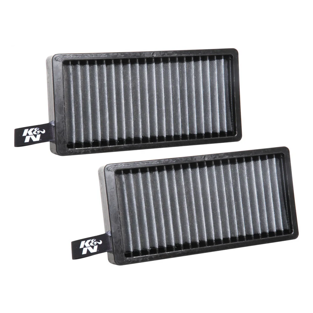 K&N VF2060 Washable Reusable Cabin Air Filter (2 Filters) for BMW X1 F48, X2 F39, i3 I01 and MINI Cooper F54 F55 F56 F57 F60 - Pollen HVAC Microfilter Replacement