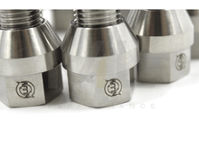 Load image into Gallery viewer, VTT Titanium Wheel Stud Kit 75mm Grade 5, 10/20pc, M14x1.5, M14x1.25 to M14x1.5, M12x1.5, with Titanium Lug Nuts, Burnt/Black/Raw, BMW Toyota GR Supra A90 Audi VW VAG Honda, Lightweight Wheel Stud Conversion UK
