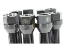 Load image into Gallery viewer, VTT Titanium Wheel Stud Kit 75mm Grade 5, 10/20pc, M14x1.5, M14x1.25 to M14x1.5, M12x1.5, with Titanium Lug Nuts, Burnt/Black/Raw, BMW Toyota GR Supra A90 Audi VW VAG Honda, Lightweight Wheel Stud Conversion UK
